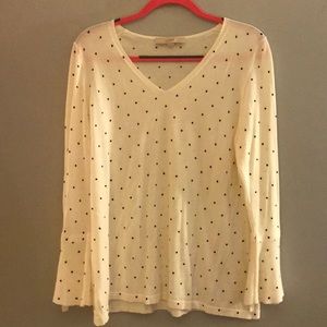 LOFT POLKA DOT SWEATER SIZE XL